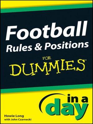 cover image of Football Rules & Positions In a Day For Dummies